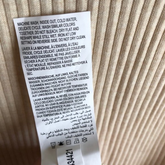 Addition Elle Henley Top Size 0X Oatmeal Ribbed - Picture 5 of 7